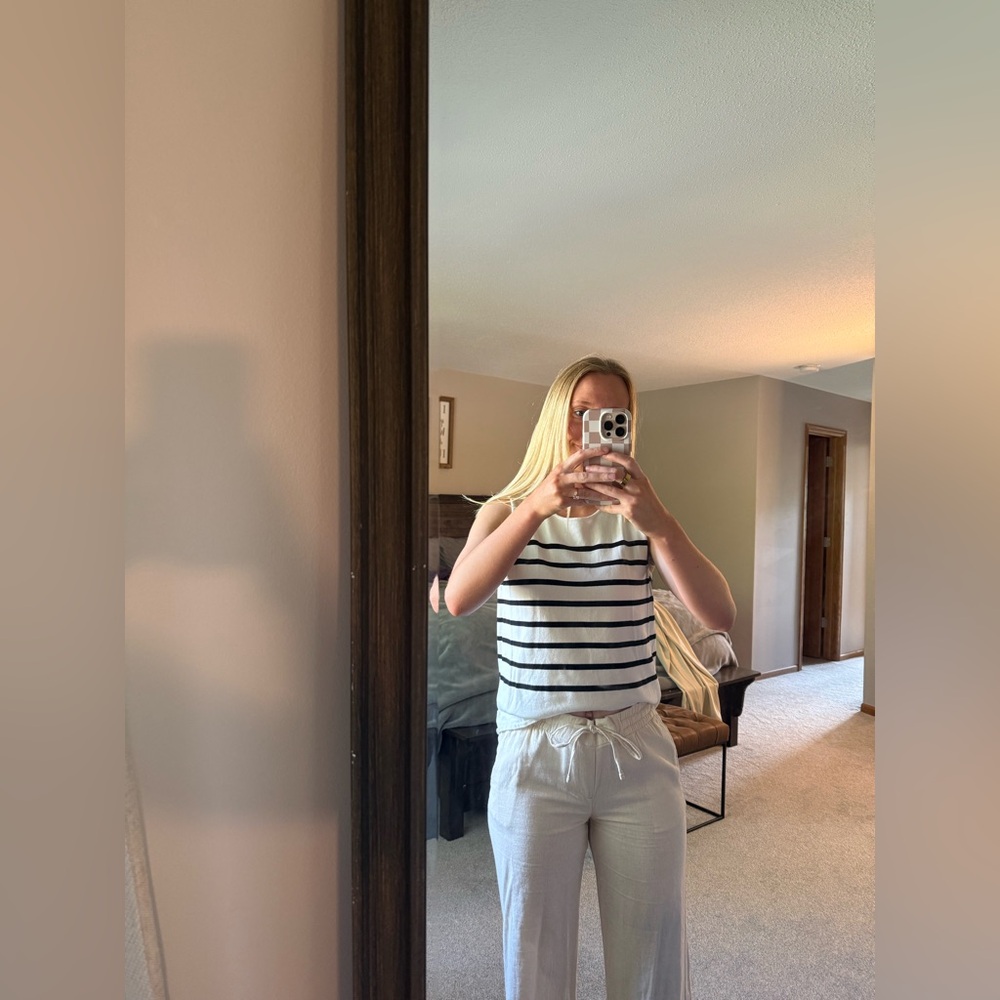 Old Navy cream linen pants